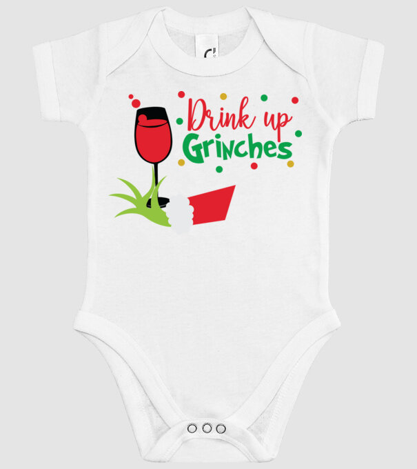 Drink up Grinches model alb pe tricou