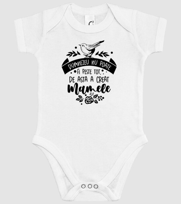 Dumnezeu nu poate fi peste tot model alb pe tricou