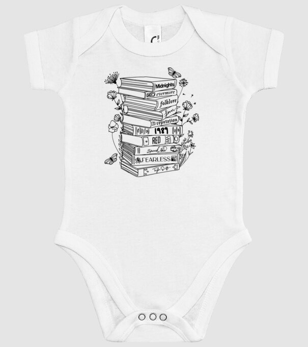 Eras tour books model alb pe tricou