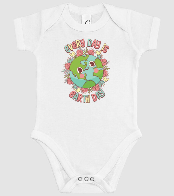 Every day is earth day cute model alb pe tricou