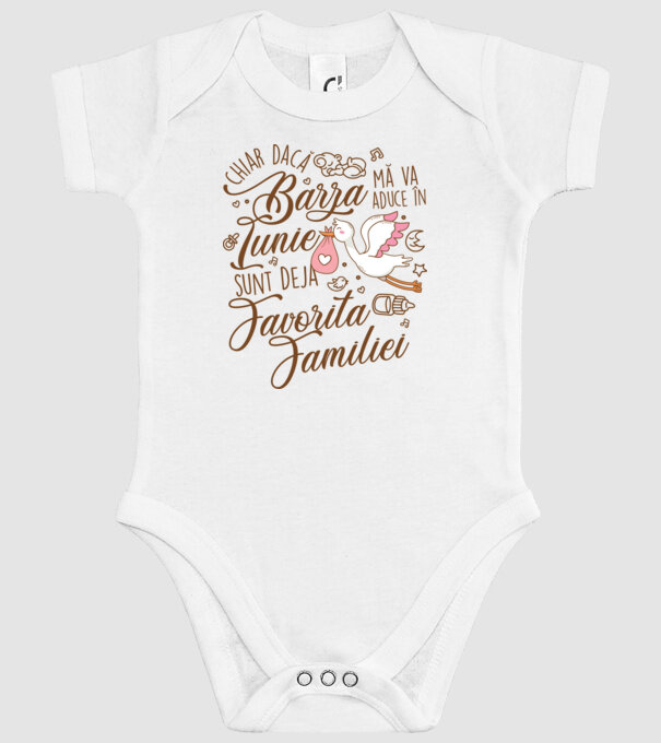 Favorita familiei IUNIE model alb pe tricou