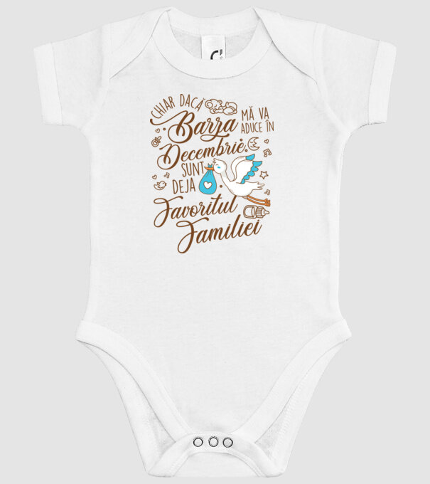 Favoritul familiei DECEMBRIE model alb pe tricou
