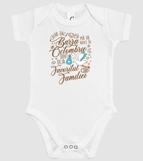 Favoritul familiei OCTOMBRIE model alb pe tricou
