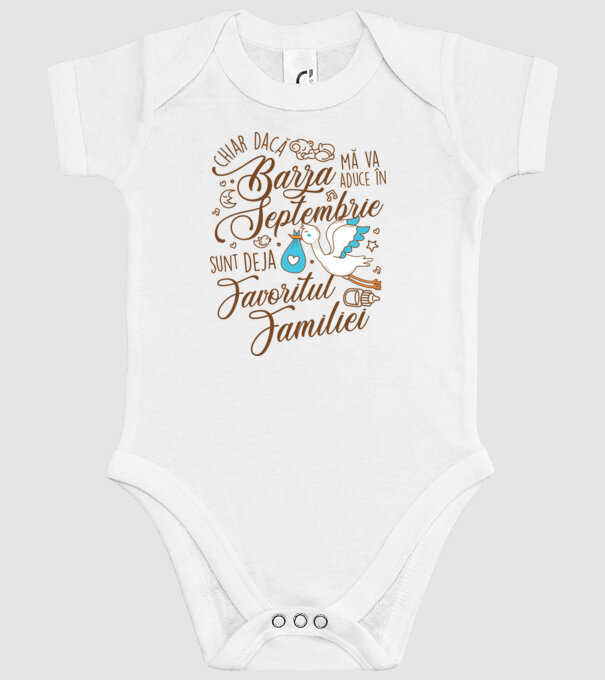 Favoritul familiei SEPTEMBRIE model alb pe tricou
