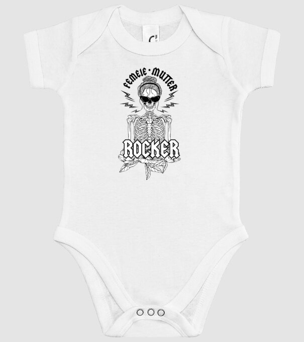 femeie - mutter - rocker model alb pe tricou