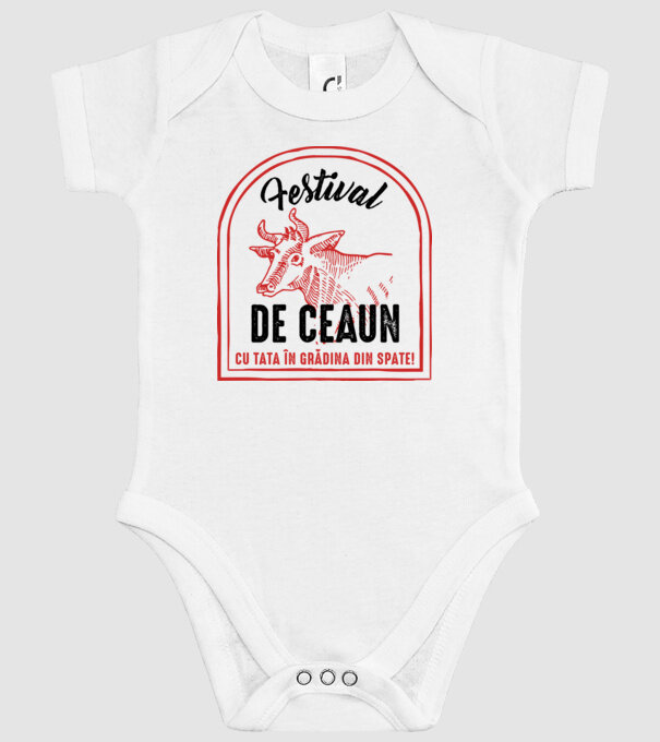 Festival de ceaun - cu tata în grădina din spate! model alb pe tricou