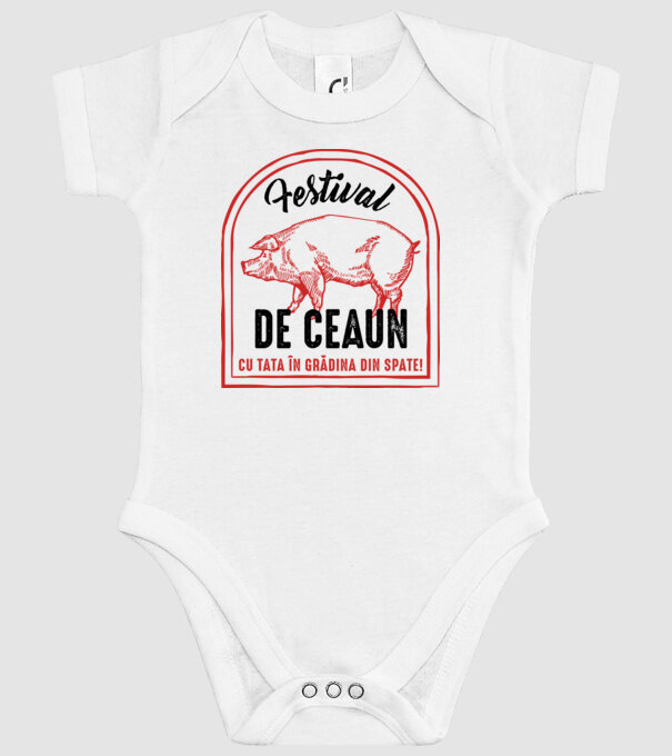 Festival de ceaun - cu tata în grădina din spate! model alb pe tricou