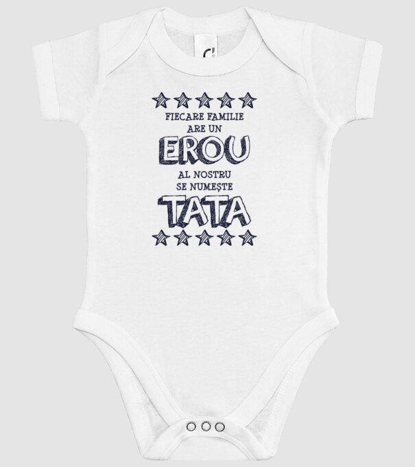 Fiecare familie are un erou, al nostru se numește tata model alb pe tricou