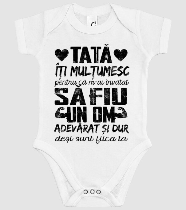 fiică crescută ca fiu Alb model alb pe tricou