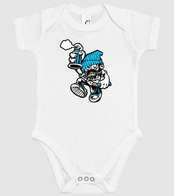 Graffiti model alb pe tricou