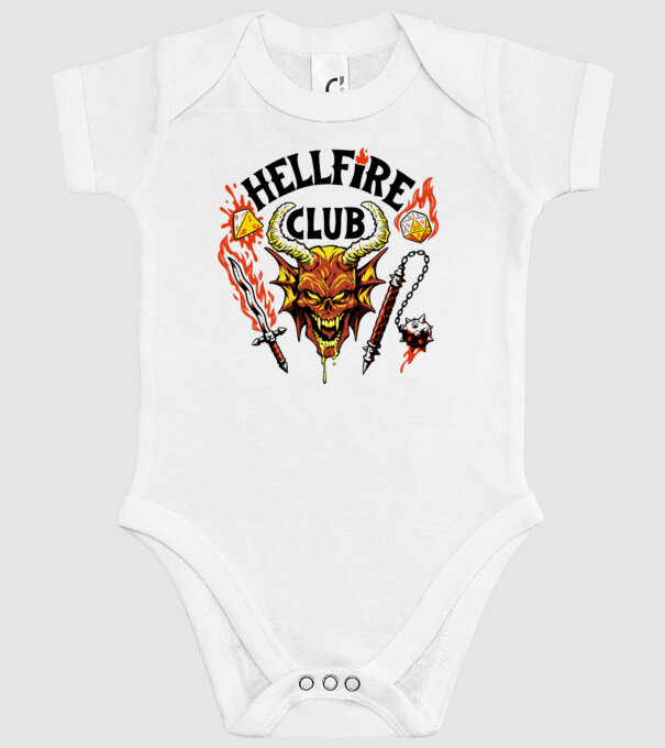 Hellfire ok model alb pe tricou