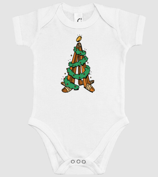 Hockey tree model alb pe tricou