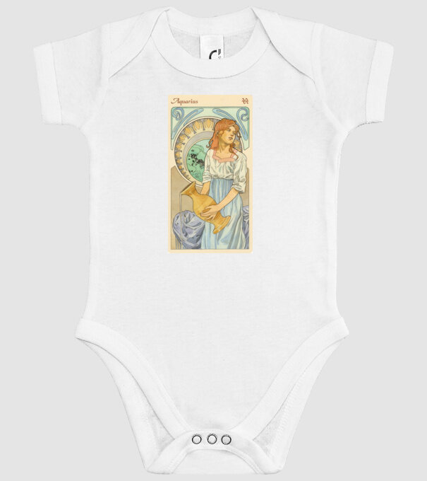 Horoscop Tarot VARSATOR model alb pe tricou