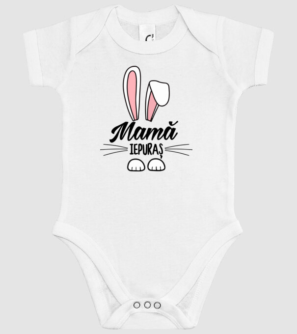 iepuraș mamă model alb pe tricou