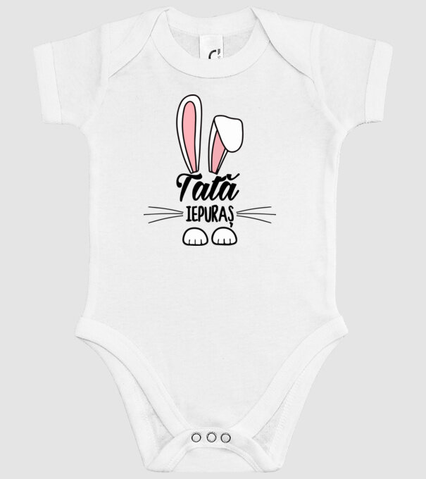 iepuraș tată model alb pe tricou