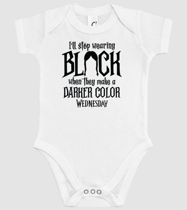  ill stop wearing black model alb pe tricou