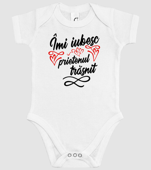 Îmi iubesc prietenul trăsnit model alb pe tricou