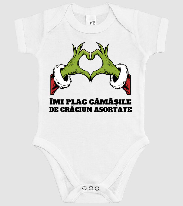 Îmi plac cămășile de crăciun asortate alb model alb pe tricou