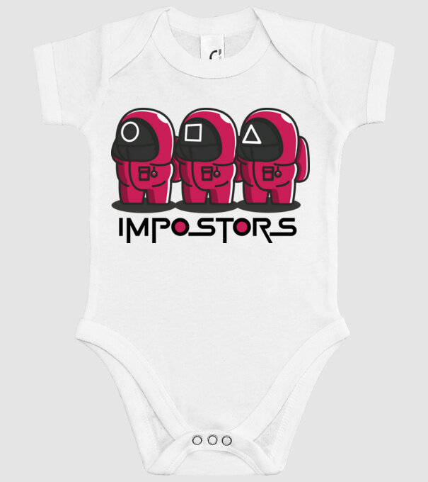 impostors squid game model alb pe tricou