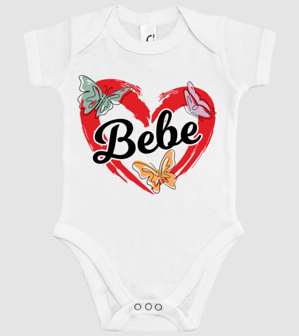 Bebe model alb pe tricou