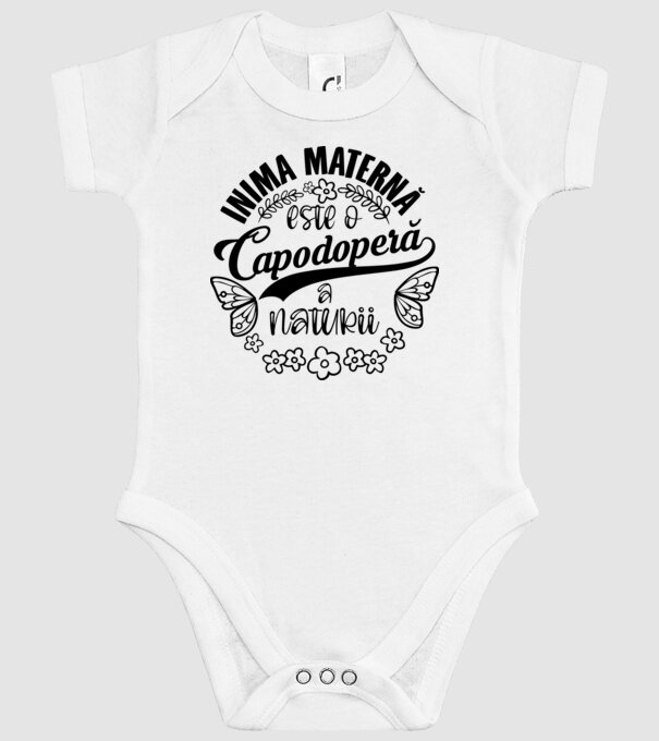 Inima maternă este o capodoperă a naturii model alb pe tricou