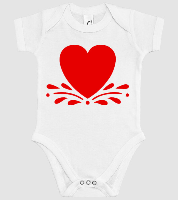 inimă Valentine model alb pe tricou