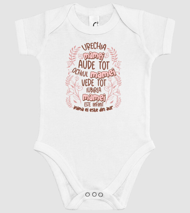 Iubirea mamei este infinit model alb pe tricou