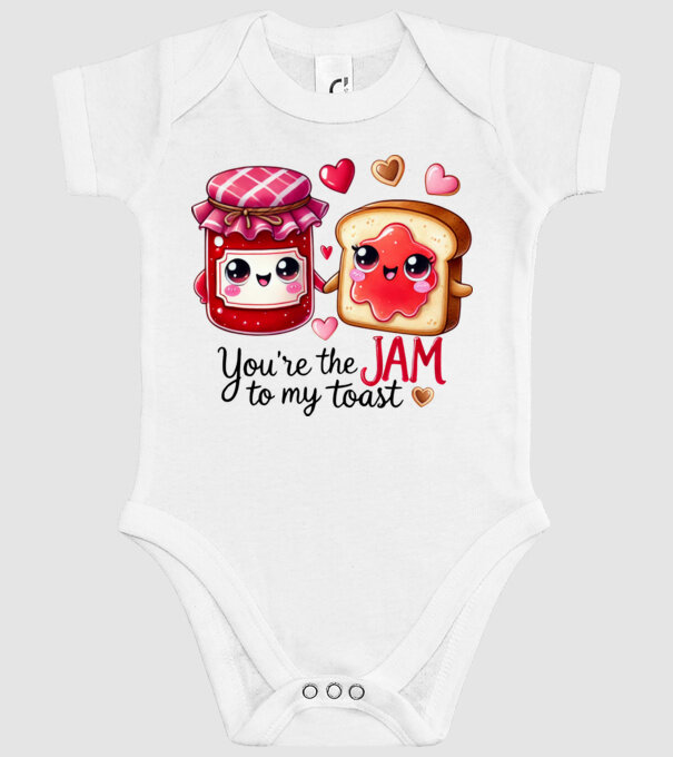Jam to my Toast model alb pe tricou