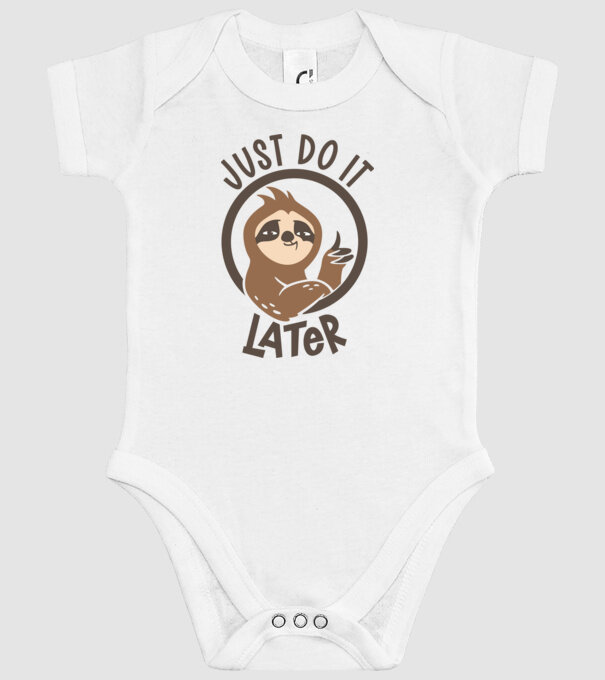 Just do it model alb pe tricou