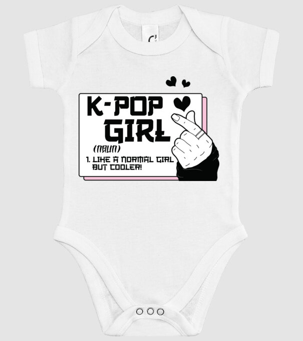 K-POP FANGIRL model alb pe tricou