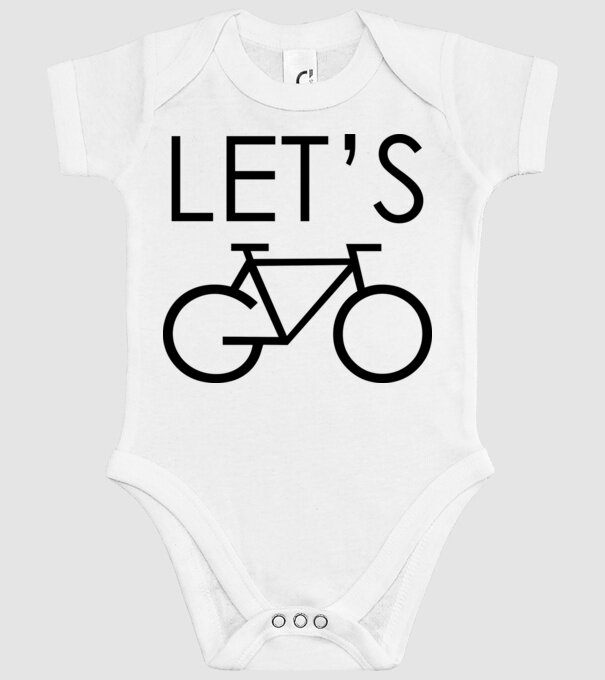 Let's go model alb pe tricou