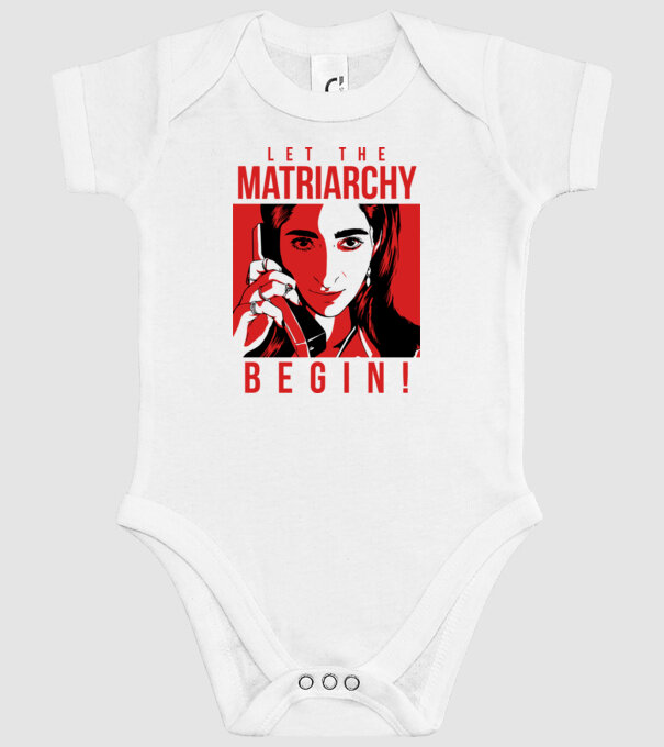 let the matriarchy begin model alb pe tricou