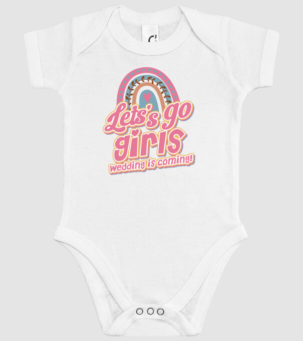 Lets go girls model alb pe tricou
