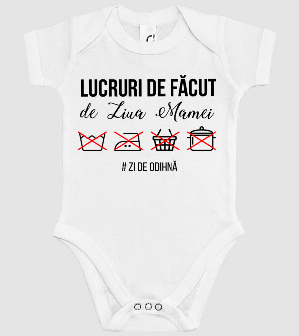Lucruri de făcut de Ziua Mamei - # zi de odihnă model alb pe tricou