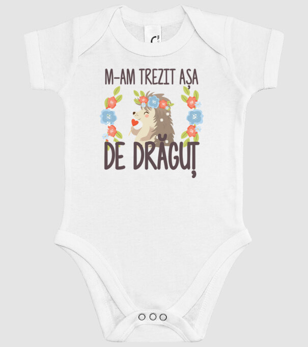 M-am trezit așa de drăguț model alb pe tricou