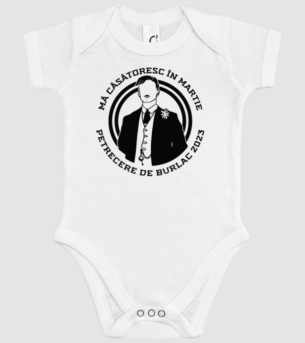 mă căsătoresc în martie - petrecere de burlac model alb pe tricou