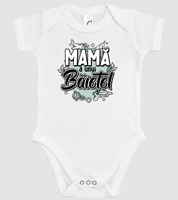 Mamă a unui băiețel model alb pe tricou