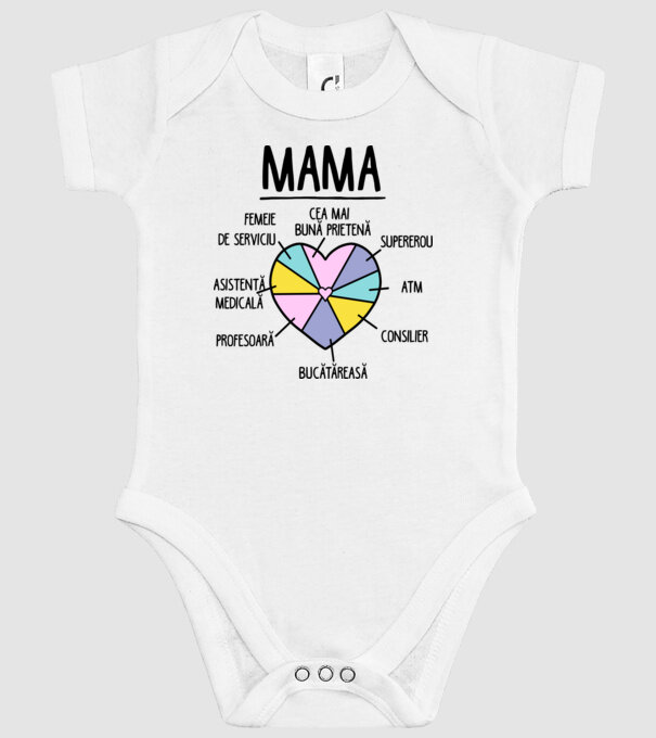 Mama cea mai bună prietenă, supererou model alb pe tricou
