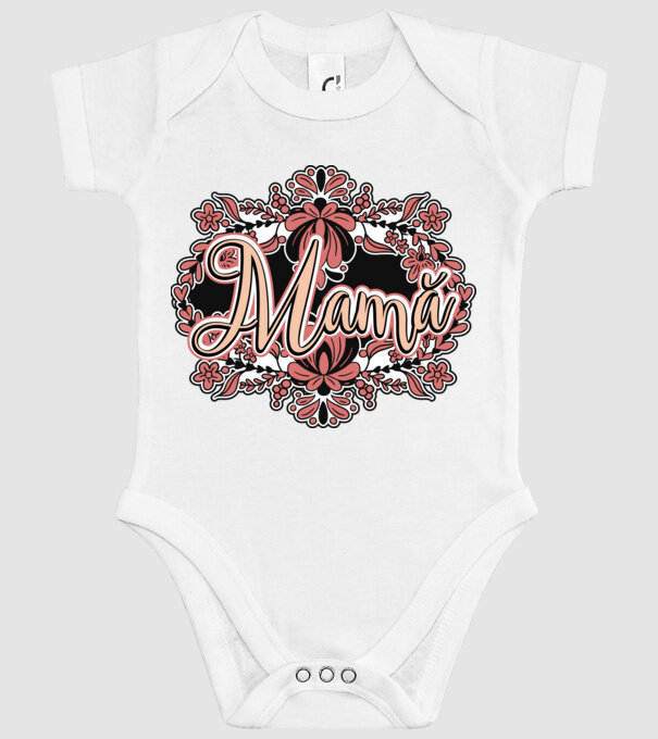 Mamă model alb pe tricou