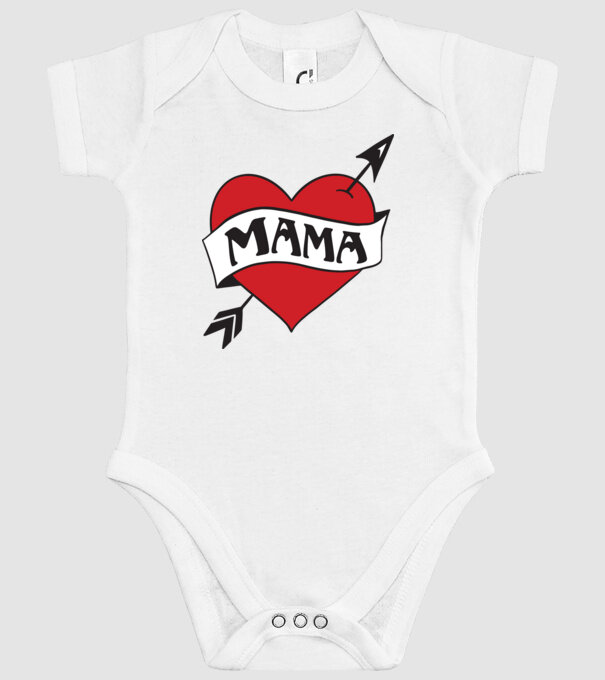 mama model alb pe tricou