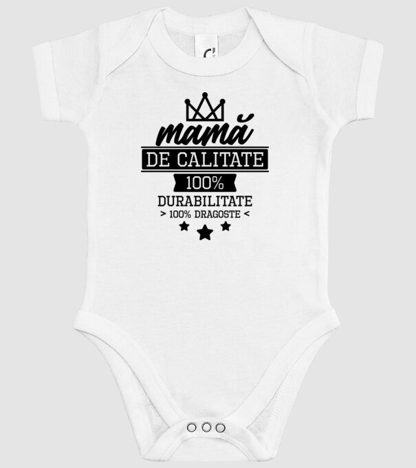mamă de calitate, 100% durabilitate 100% dragoste model alb pe tricou