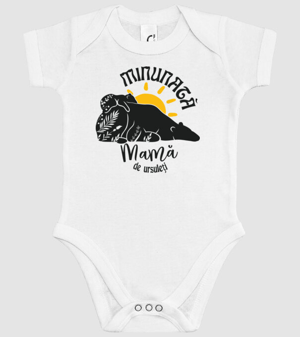 Minunată mamă de ursuleți model alb pe tricou
