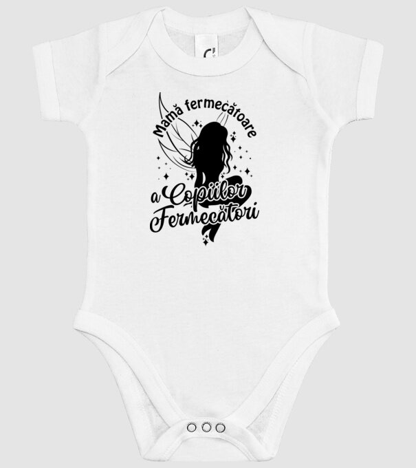 Mamă fermecătoare a copiilor fermecători model alb pe tricou
