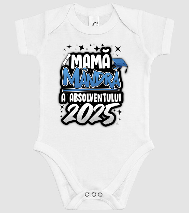 Mamă Mândră a absolventului model alb pe tricou