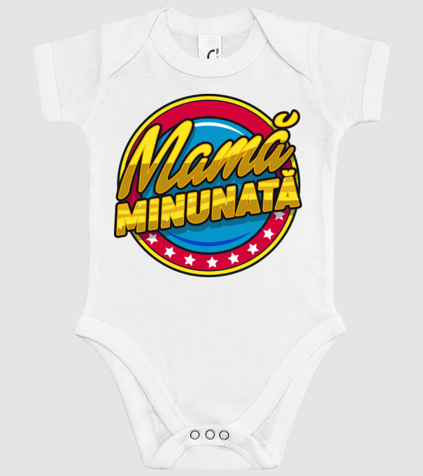 mamă minunată model alb pe tricou