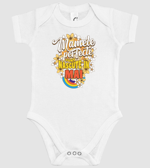 Mamele perfecte sunt născute în mai. model alb pe tricou