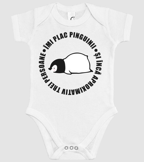 Îmi plac pinguinii - și încă aproximativ trei persoane model alb pe tricou