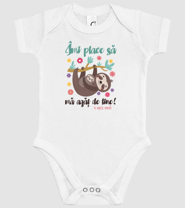 Îmi place că te agăți de mine! model alb pe tricou