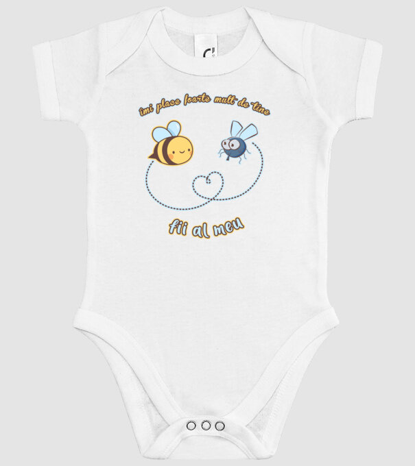 îmi place foarte mult de tine - fii al meu model alb pe tricou