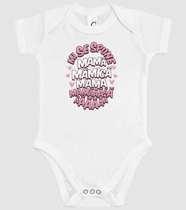 mi se spune: mamă, mămică, mama, mamăăăăăă model alb pe tricou
